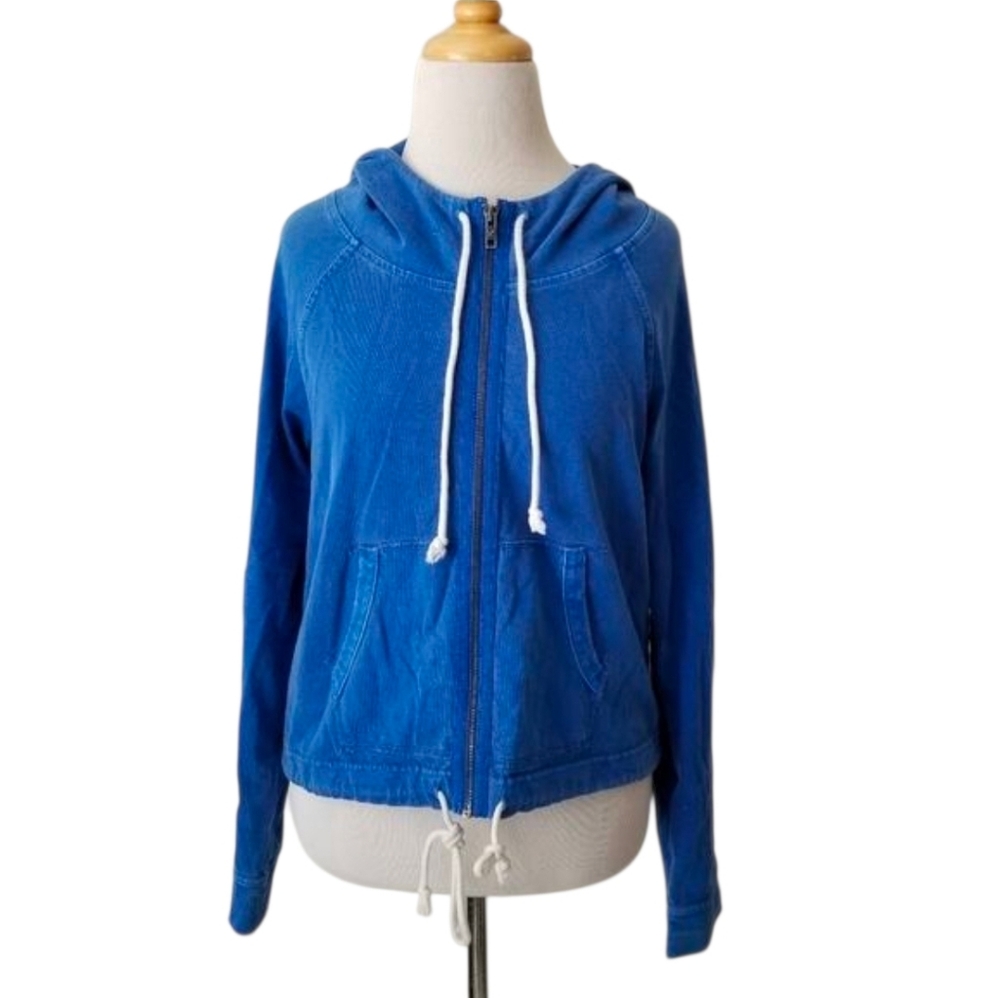 American Eagle Outfitters 2000's Cotton Zip Jacket Blue M